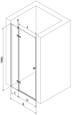 Mexen Roma, sprchové dvere do otvoru 70 x 190 cm, 6mm šedé sklo, chrómový profil, 854-070-000-01-40