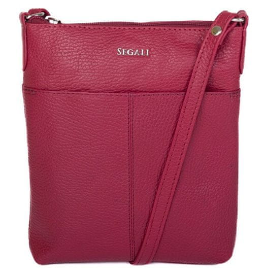 Dámska kožená crossbody kabelka 7001 B viva magenta