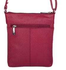 Dámska kožená crossbody kabelka 7001 B viva magenta