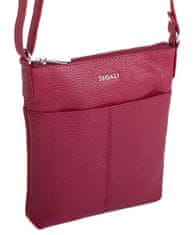 Dámska kožená crossbody kabelka 7001 B viva magenta