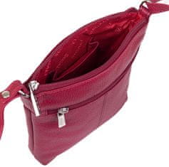 Dámska kožená crossbody kabelka 7001 B viva magenta