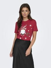 ONLY Dámske tričko ONLXMAS Relaxed Fit 15219616 Urban Red (Veľkosť L)