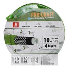 Procraft Zahradní hadice PR-4GH1310 4 vrstvy, 1/2&quot; 10 m