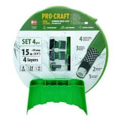 Procraft Zelená zahradní hadice PR-4GH1915F