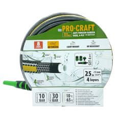 Procraft Černo-žlutá zahradní hadice PR-4KAT1325F