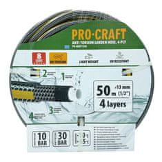 Procraft Černo-žlutá zahradní hadice PR-4KAT1350