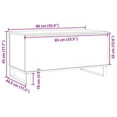 Vidaxl Konferenčný stolík staré drevo 90x44,5x45 cm kompozitné drevo