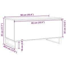 Vidaxl Konferenčný stolík dub artisan 90x44,5x45 cm kompozitné drevo