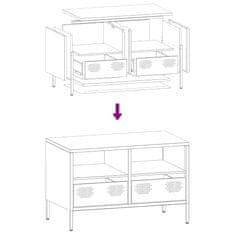 Vidaxl TV skrinka biela 68x39x43,5 cm oceľ valcovaná za studena