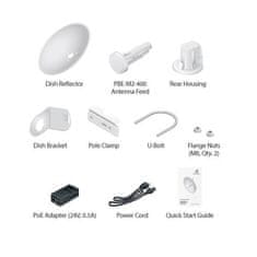 Ubiquiti PowerBeam M2 400 - AP/client 2.4GHz, anténa 18dBi MIMO, AirMAX, 1x RJ-45, PoE 24V