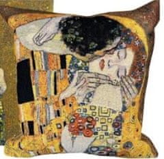 Dům Vánoc Gobelínová obliečka na vankúš Kiss, Gustav Klimt 45x45 cm