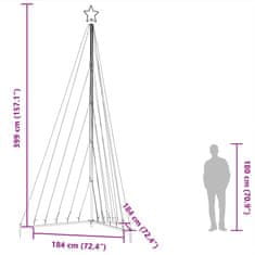 Vidaxl Svetlo na vianočný stromček 570 LED teplá biele 399 cm