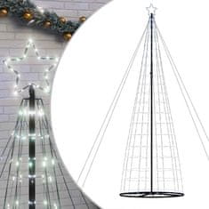 Vidaxl Vianočný stromček svetelný kužeľ 1534 LED studený biely 503 cm