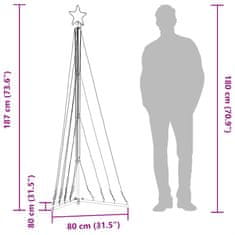 Vidaxl Svetlo na vianočný stromček 339 LED studené biele 180 cm