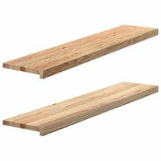 shumee vidaXL Okenný parapet 2 ks 120x25x2 cm neošetrený dubový masív