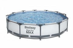 Bestway Nadzemný bazén okrúhly Steel Pro MAX, kartušová filtrácia, priemer 3,66 m, výška 76 cm