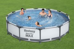 Bestway Nadzemný bazén okrúhly Steel Pro MAX, kartušová filtrácia, priemer 3,66 m, výška 76 cm