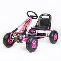 Baby Mix Detská šliapacia motokára Go-kart Razor ružová