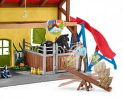 Schleich Farm World 42485 Stajňa pre kone s príslušenstvom