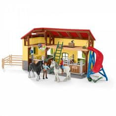 Schleich Farm World 42485 Stajňa pre kone s príslušenstvom