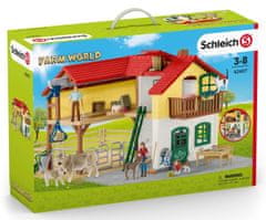 Schleich Farm World 42407 Farma so stajňou a zvieratami