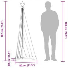 Vidaxl Svetlo na vianočný stromček 339 LED farebné 187 cm