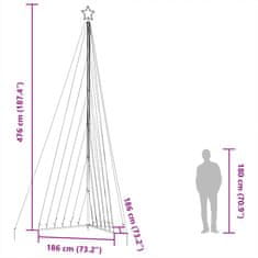 Vidaxl Svetlo na vianočný stromček 789 LED modré 476 cm