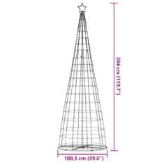 Vidaxl Vianočný stromček svetelný kužeľ 550 LED studený biely 304 cm