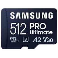 SAMSUNG Paměťová karta Micro SDXC 512GB PRO Ultimate + SD adaptér