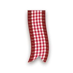 Dům Vánoc Vianočná textilná stuha Plaid 4 cm x 10 metrov