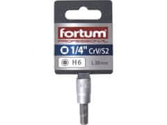 Fortum Hlavica zástrčná 1/4" imbus, H 6, L 38mm