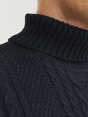 Jack&Jones Pánsky sveter JJCRAIG Knit Fit 12258483 Sky Captain (Veľkosť M)