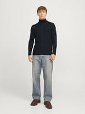 Jack&Jones Pánsky sveter JJCRAIG Knit Fit 12258483 Sky Captain (Veľkosť M)