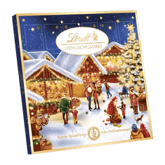 LINDT Adventný kalendár Vianočný trh, 115g