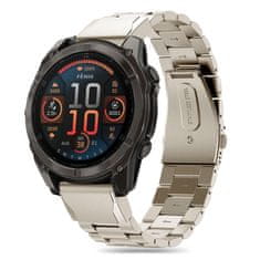 Tech-protect Stainless remienok na Garmin Fenix 5x / 5x Plus / 6x / 6x Pro / 7x / 8 51mm, titanium