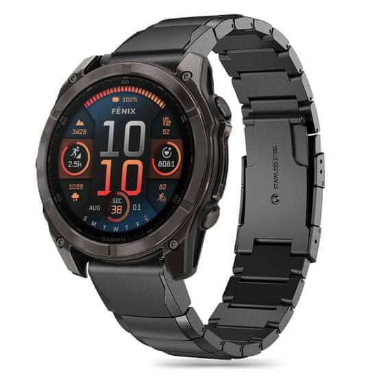 Tech-protect Steelband remienok na Garmin Fenix 5 / 6 / 6 Pro / 7 / 8 47mm / E black