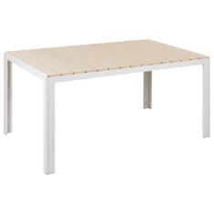 shumee Záhradný stôl 150 x 90 cm Syntetický materiál Béžová COMO