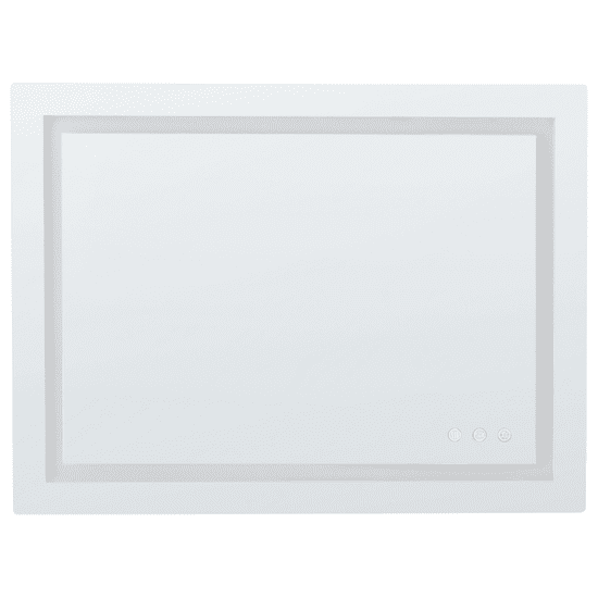 shumee Nástenné LED zrkadlo 80 x 60 cm strieborné PRENOIS