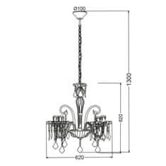 ACA ACA Lighting Acryl závesné svietidlo SF633124P