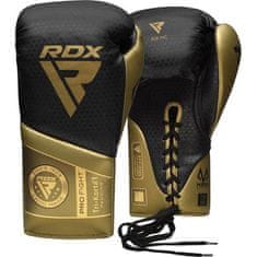 RDX RDX Profesionálne šnurovacie rukavice K1 Mark Pro Fight - čierna/zlatá