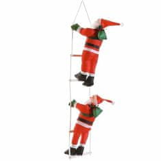 Ruhhy  22519 Vianočné dekorácie Santa Claus na rebríku 120 cm