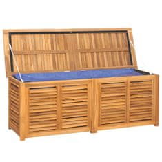 Vidaxl Záhradný úložný box s vreckom 150x50x53 cm masívny teak