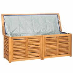 Vidaxl Záhradný úložný box s vreckom 150x50x53 cm masívny teak