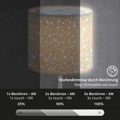 BRILONER BRILONER LED batériové stolné svietidlo, pr.12,5 cm, LED modul, 3W, 350 lm, taupe IP44 BRILO 7443-011