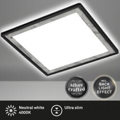 BRILONER BRILONER Ultraplochý LED panel s priamym a nepriamym osvetlením, 42 cm, LED, 18 W, 2400 lm, čierna-strieborná BRILO 7457-414