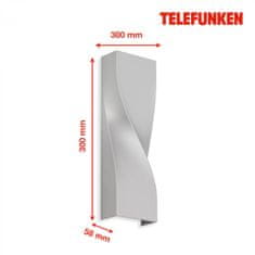 BRILONER BRILONER TELEFUNKEN LED vonkajšie svietidlo 26 cm 2x5, 5W 530lm strieborná TF 312704TF