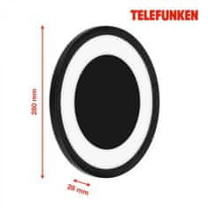 BRILONER BRILONER TELEFUNKEN priame a nepriame osvetlenie LED vonkajšie nástenné svietidlo pr. 28 cm čierna 15W TF 315805TF