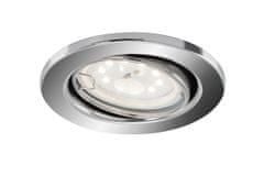 BRILONER BRILONER LED vstavané svietidlo, priemer. 8,6 cm, 5 W, chróm BRI 8315-018