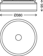 BRILONER BRILONER LED stropné svietidlo, priemer. 38 cm, 18 W, čierna BRI 3454-115