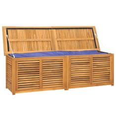 Vidaxl Záhradný úložný box s vreckom 175x50x53 cm masívny teak